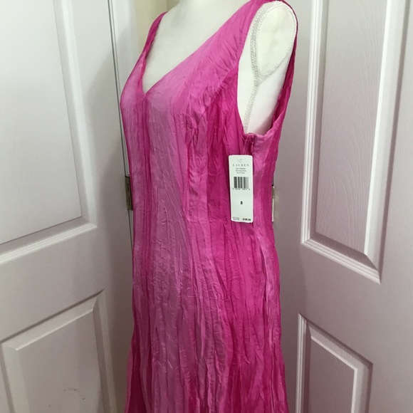 Lauren Ralph Lauren Silk Fuchsia Summer Dress - Picture 6 of 13